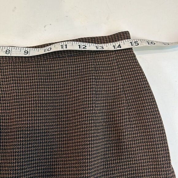 Gianni black and brown tiny houndstooth skirt size 12 fits more like a 10 - Picture 5 of 9